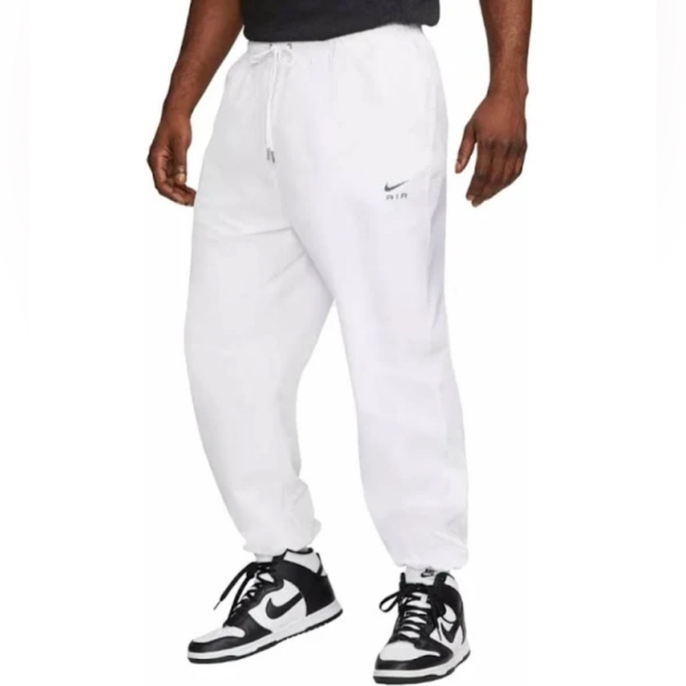 Nike Men's Sportswear Air Woven Pants White Medium Loose Fit